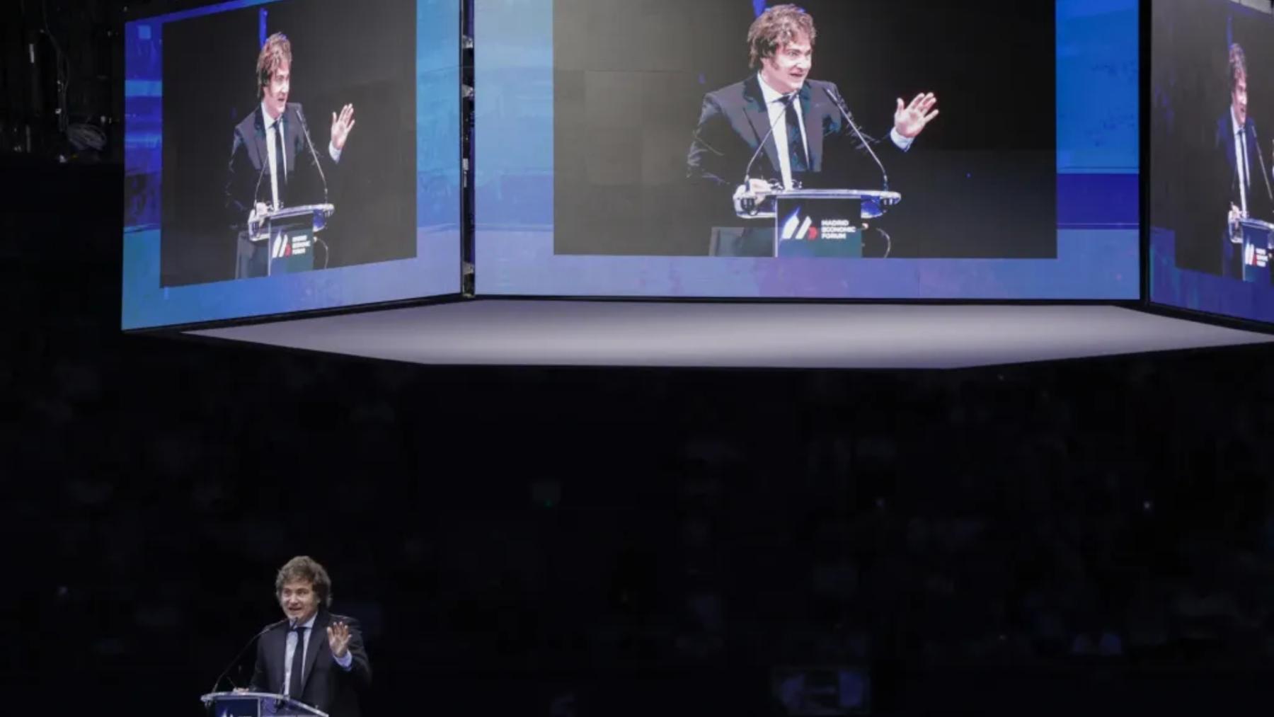 Javier Milei en la clausura del Madrid Economic Forum 2025. 