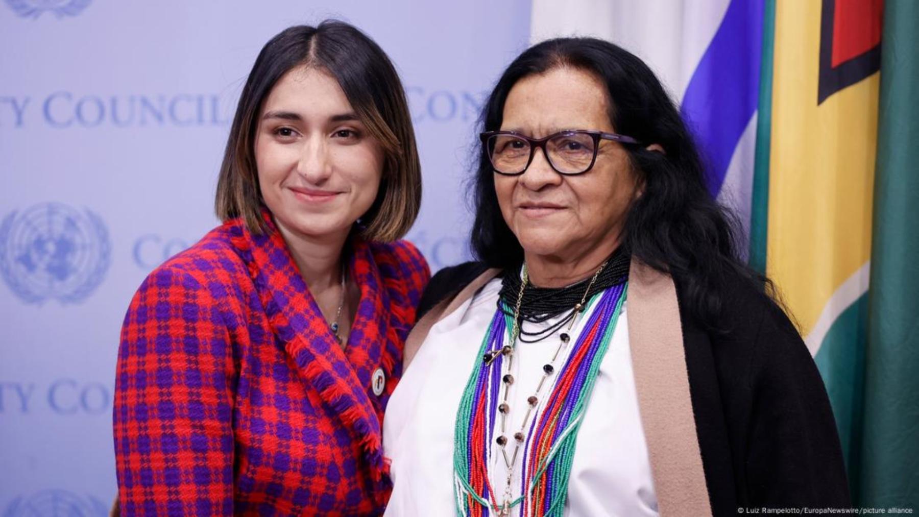 La ministra de Exteriores colombiana, Laura Sarabia, junto a la embajadora permanente de Colombia ante Naciones Unidas, Leonor Zalabata Torres, en una imagen reciente.