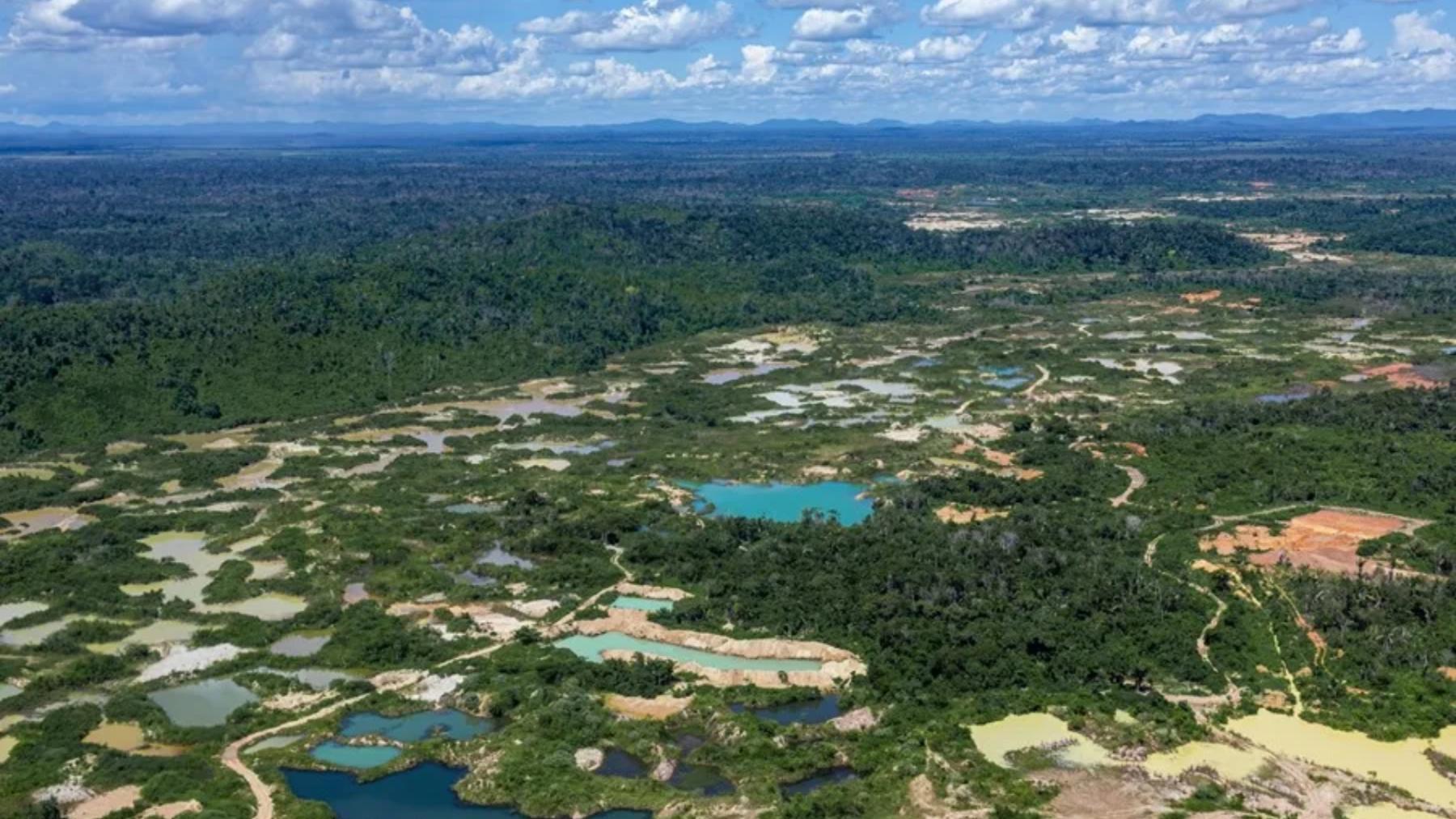 Fotografía cedida por la Presidencia de Brasil donde se observa una zona deforestada en la Amazonía brasileña (Brasil). 