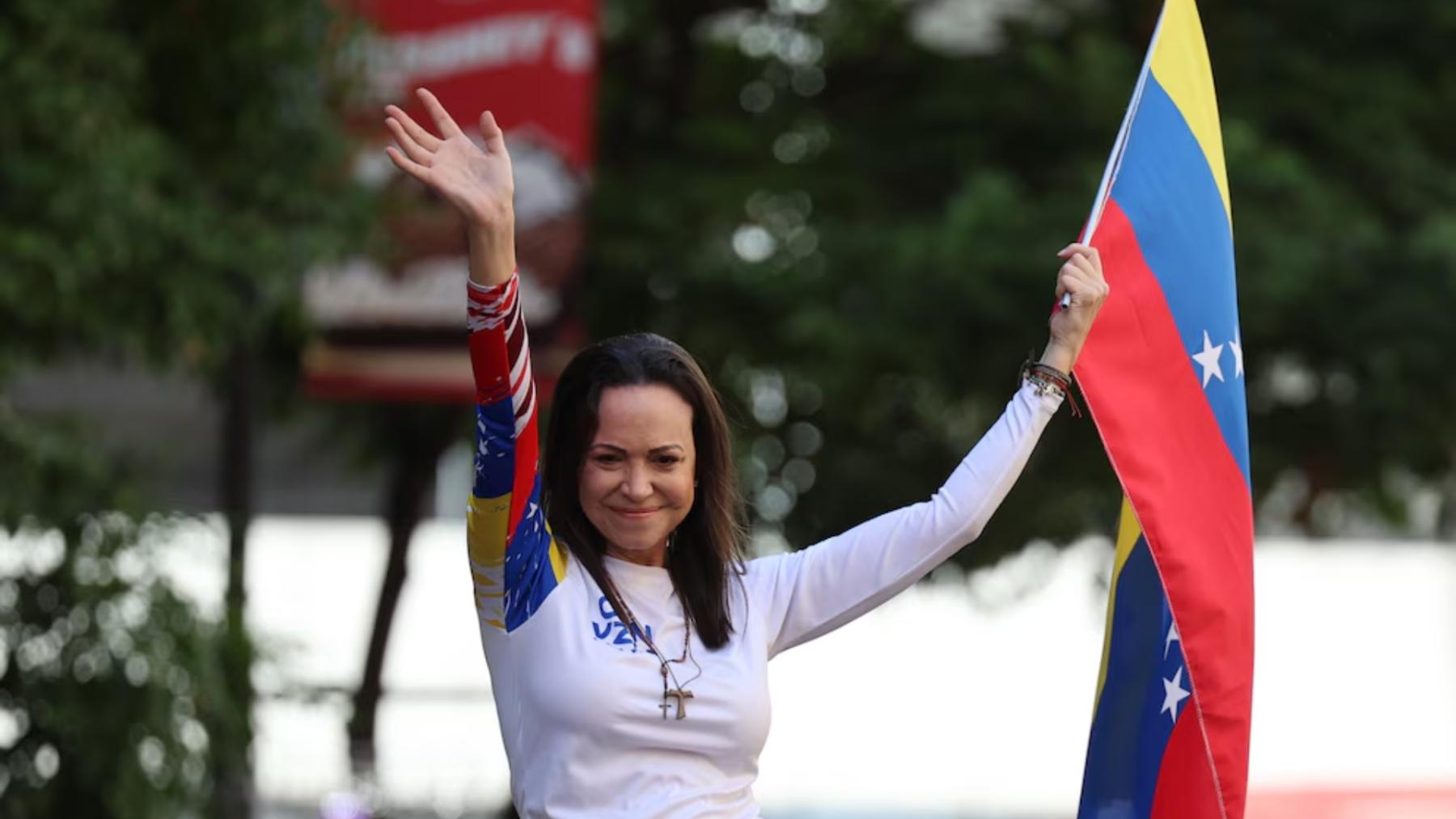 María Corina Machado, líder de la oposición política en Venezuela