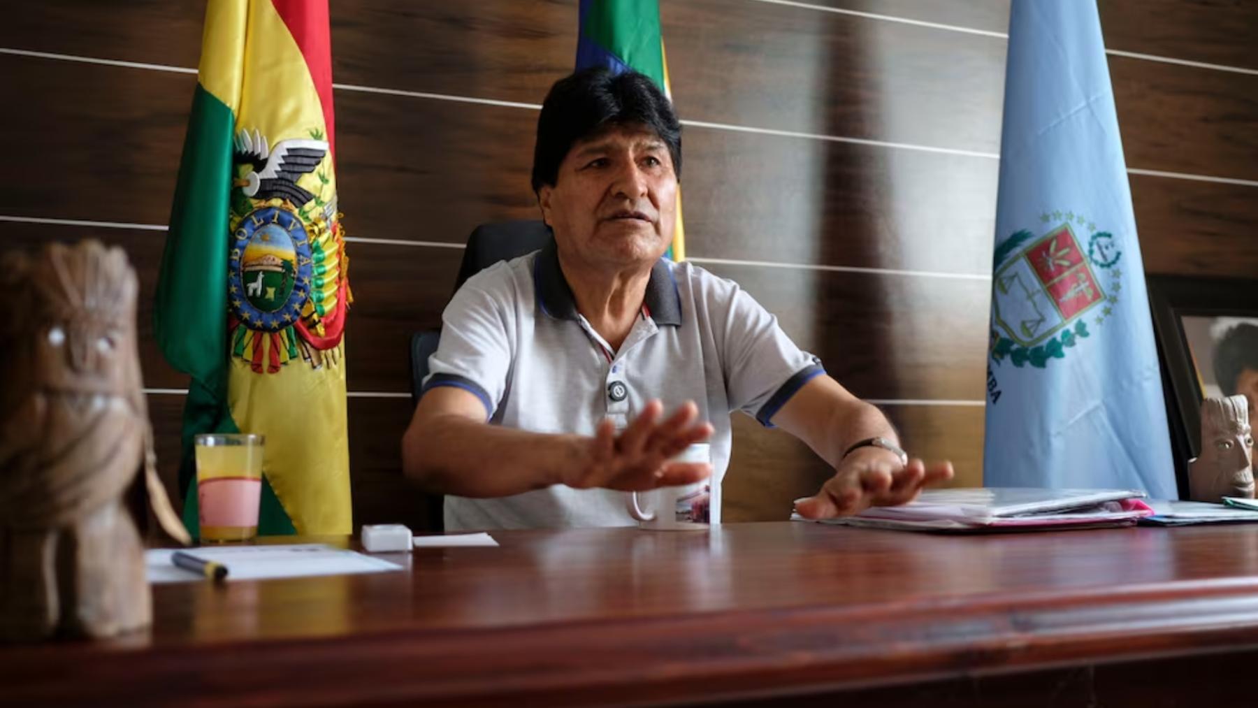 Evo Morales durante una entrevista en Lauca N, departamento de Cochabamba, Bolivia, 26 de febrero.