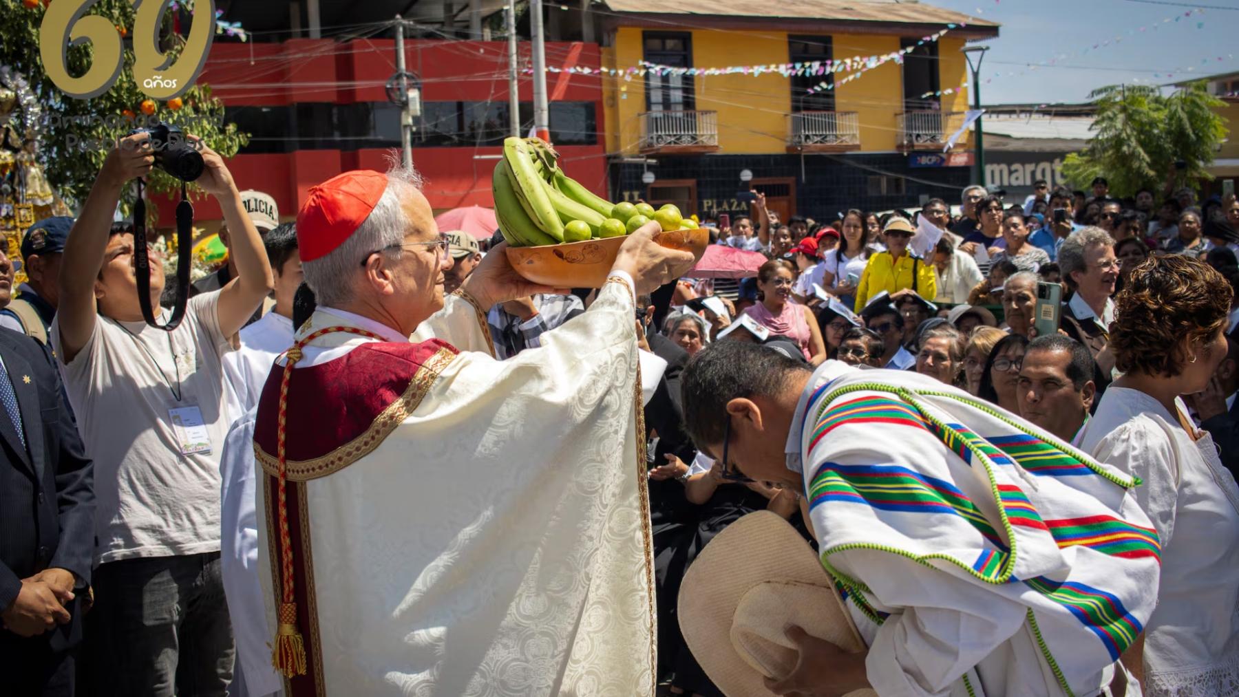 Robert Francis Prevost, participa en las celebraciones para conmemorar el 60.º aniversario de la fundación de la Diócesis de Chiclayo, el 10 de agosto de 2024.